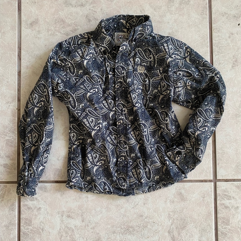 Cinch Paisley Boys Western Button Down Shirt 4T